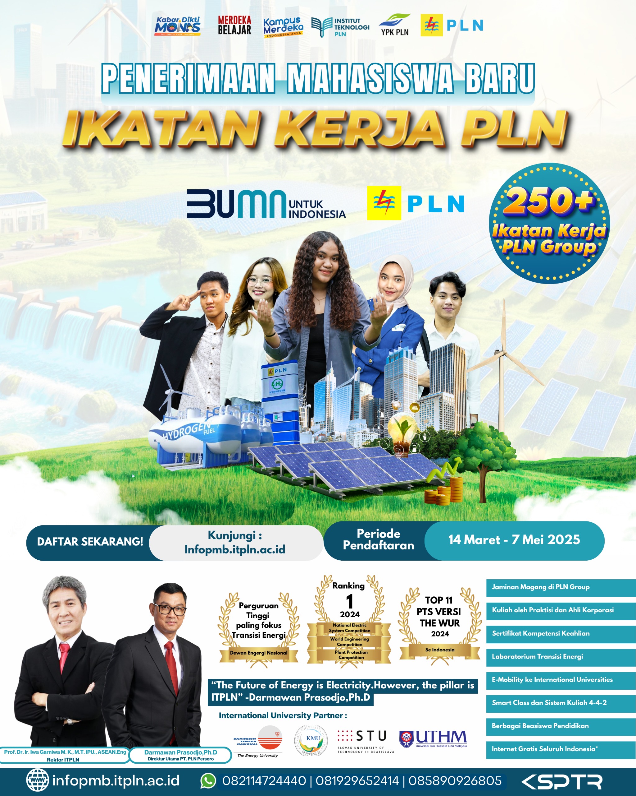 Ikatan kerja itpln 2025 info pmb institut teknologi pln